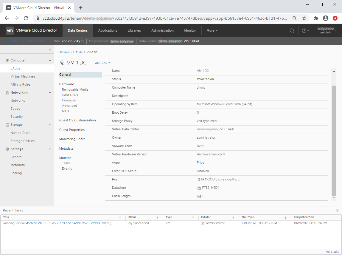 Hybrid cloud