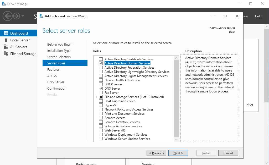 roles Failover Cluster