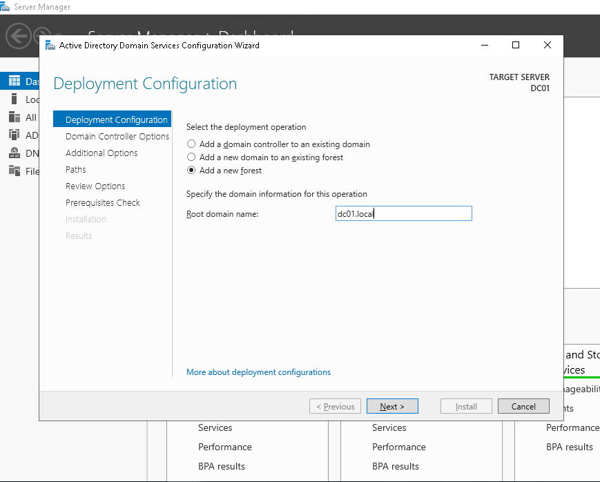 Deployment configuration Deployment configuration