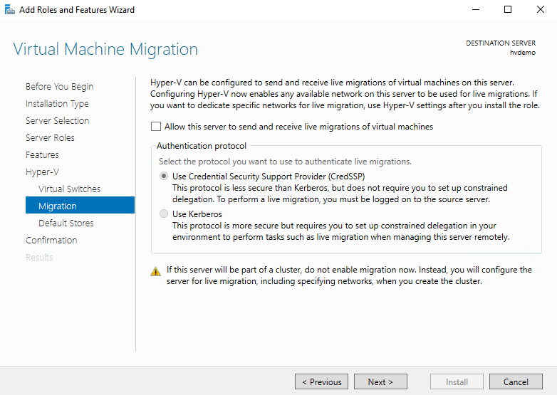 Установка Windows Hyper-V Server 2019