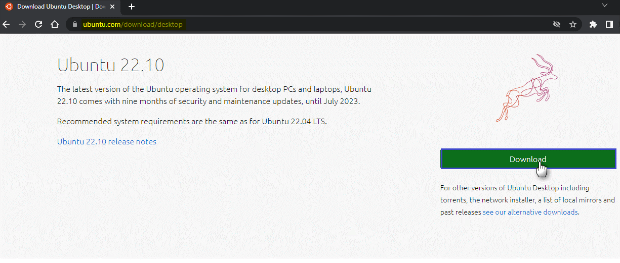 Как установить Ubuntu 22.10