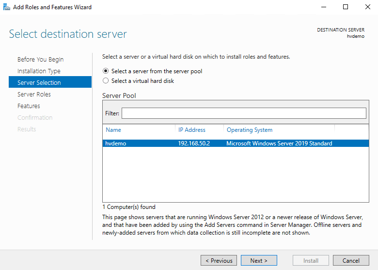 Установка Windows Hyper-V Server 2019